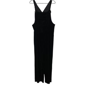 Velour black overalls